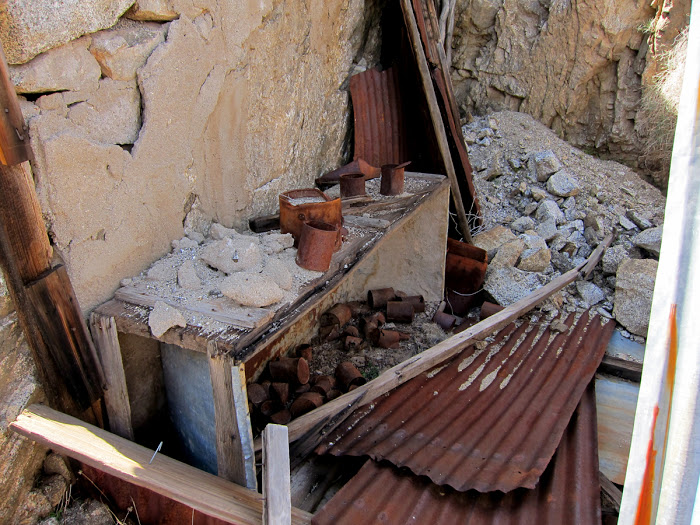 The kitchen inside Harper Cabin. Cans still intact.