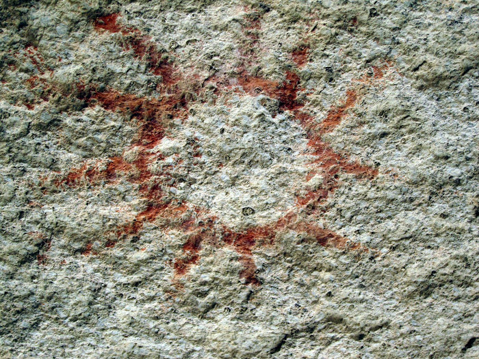 Sun Pictograph in the Solstice Cave - Anza Borrego