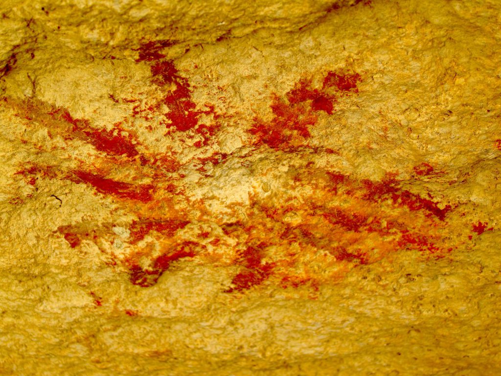 Sun Pictograph in the Solstice Cave Anza Borrego