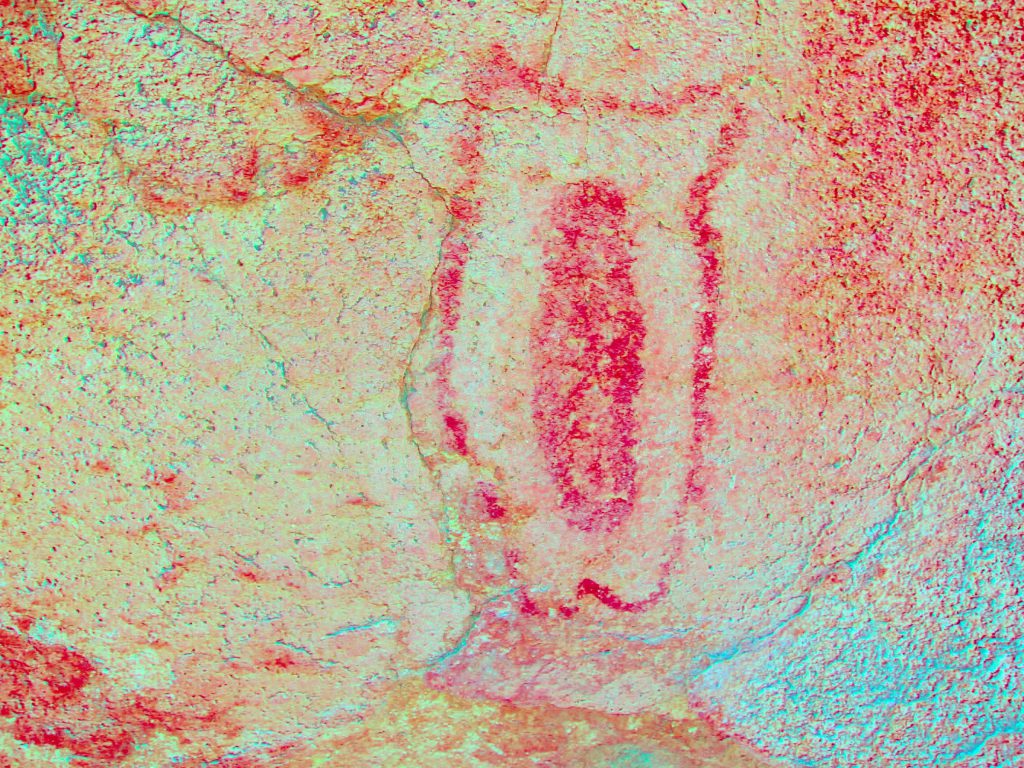 Enhanced version of Owl Pictograph in Jacumba